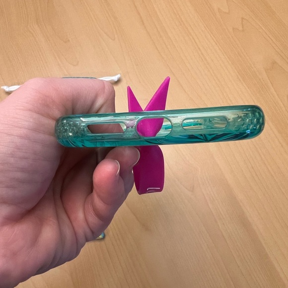 Loopy Cases i11/i10 Clear Sea Glass Floral 6.1 Lefty Phone Case with Storage Bag - Picture 5 of 7